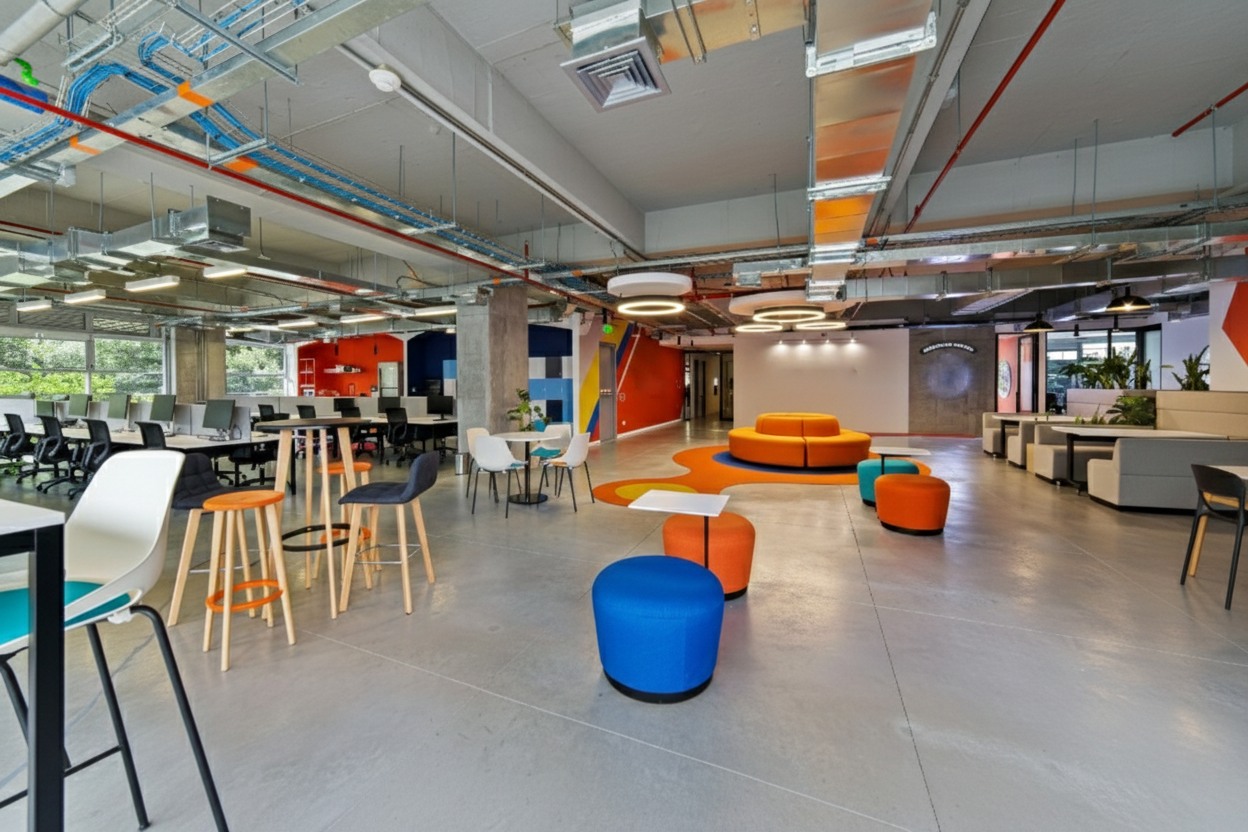 espacio de oficina con arquitectura interior