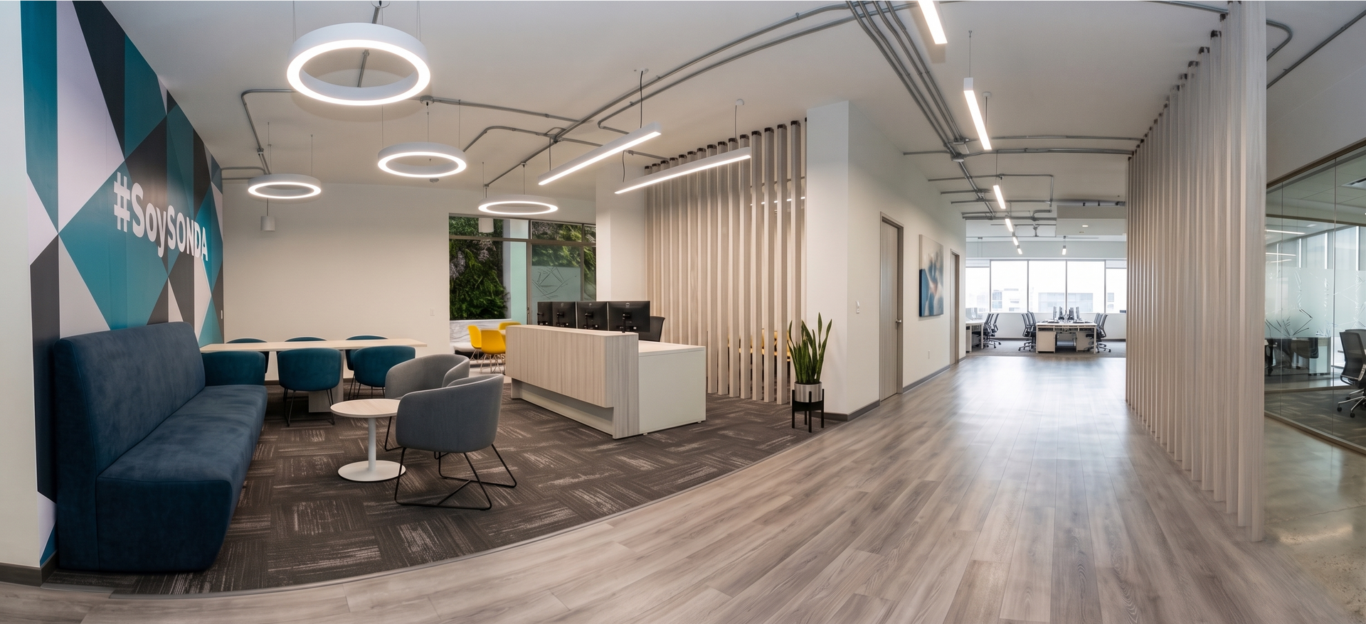 espacio corporativo con arquitectura interior