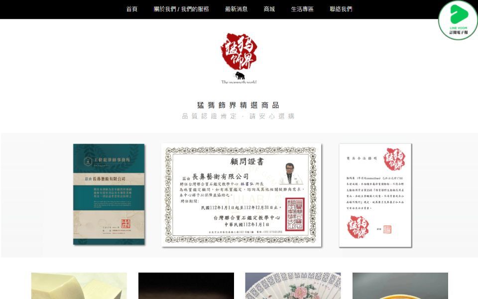 一個有中文文字的網站的螢幕截圖。