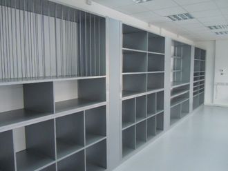 storage furniture in classroom