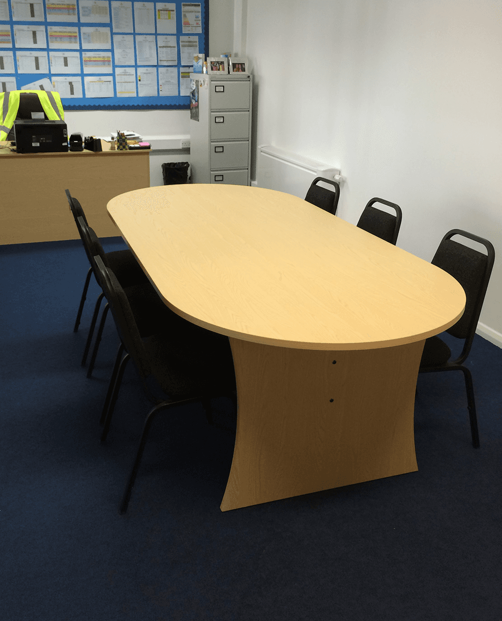 woden table with chairs