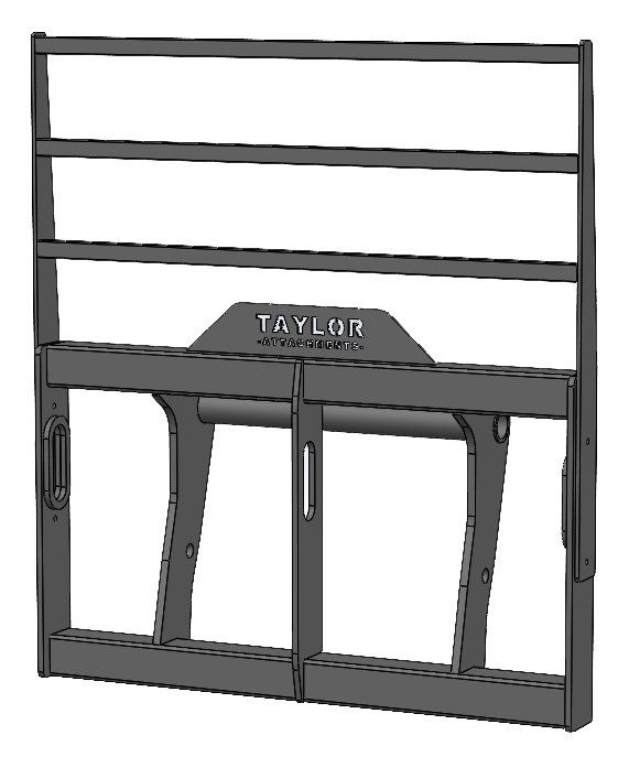 A drawing of a shelf with a handle on a white background.