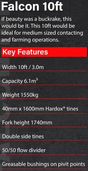 The Falcon Buckrake / Pushoff Fork / Silage Fork