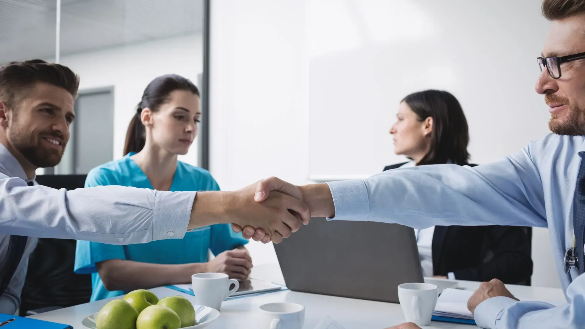 people handshaking