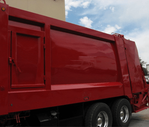 Red Garbage Truck
