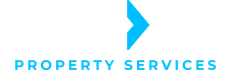 A light blue chevron arrow pointing right, with the words 