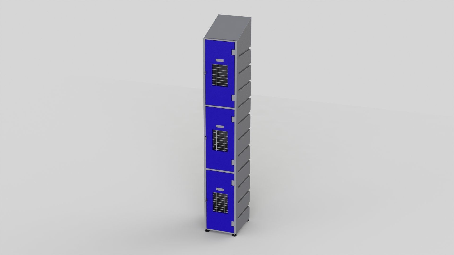 4 Tier Plastic Locker | Flat Top Mesh