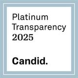 White square logo reading “Platinum Transparency 2025” and “Candid.” in black text with a light gray border.