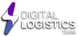 The digital logistics team logo has a lightning bolt on it