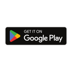 A get it on google play button on a white background.