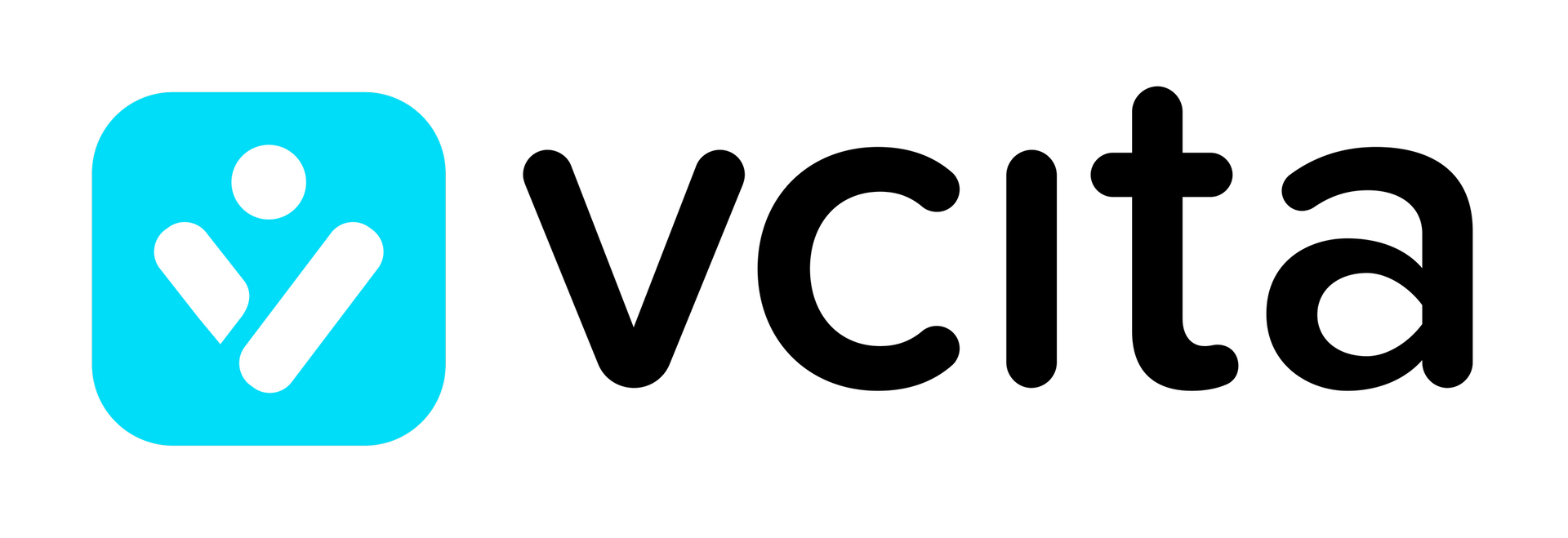 A logo for a company called vcita with a check mark in a blue square.