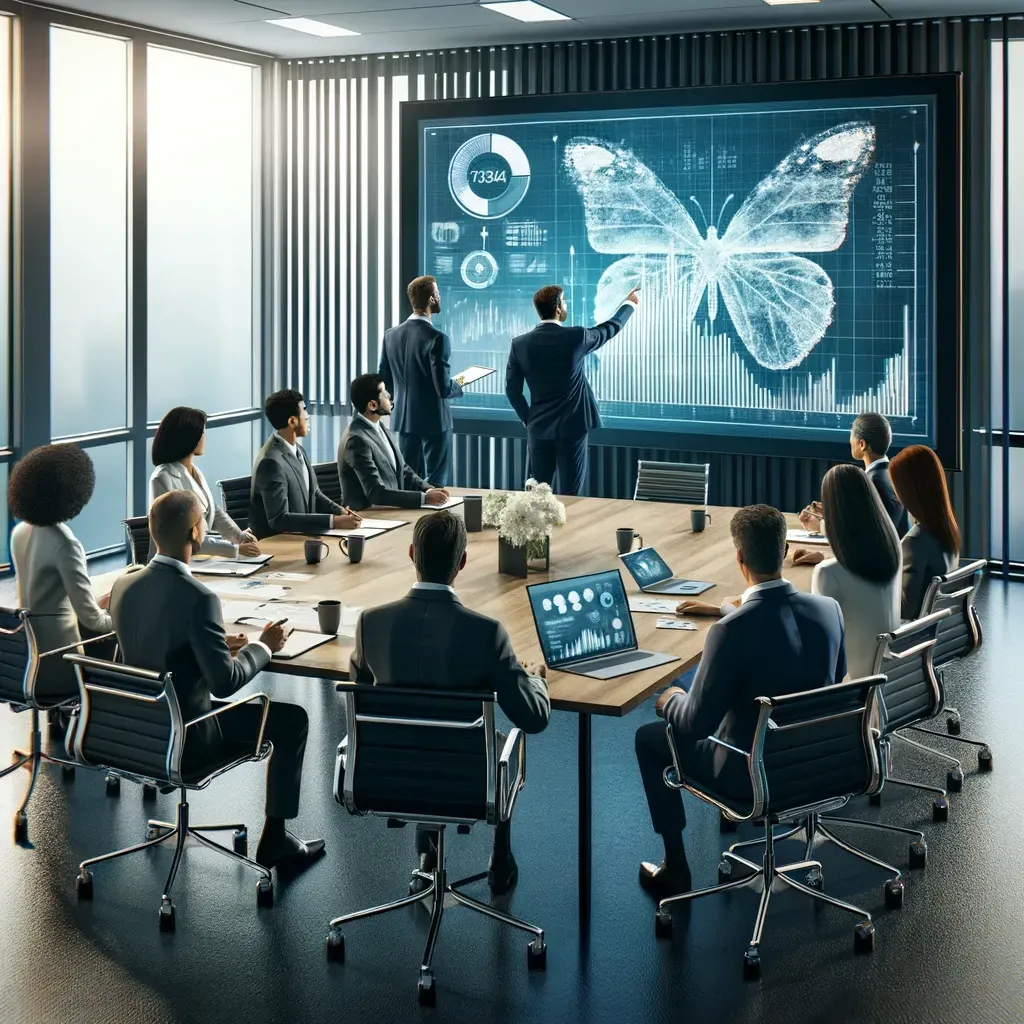 Team discuss transformational leadership