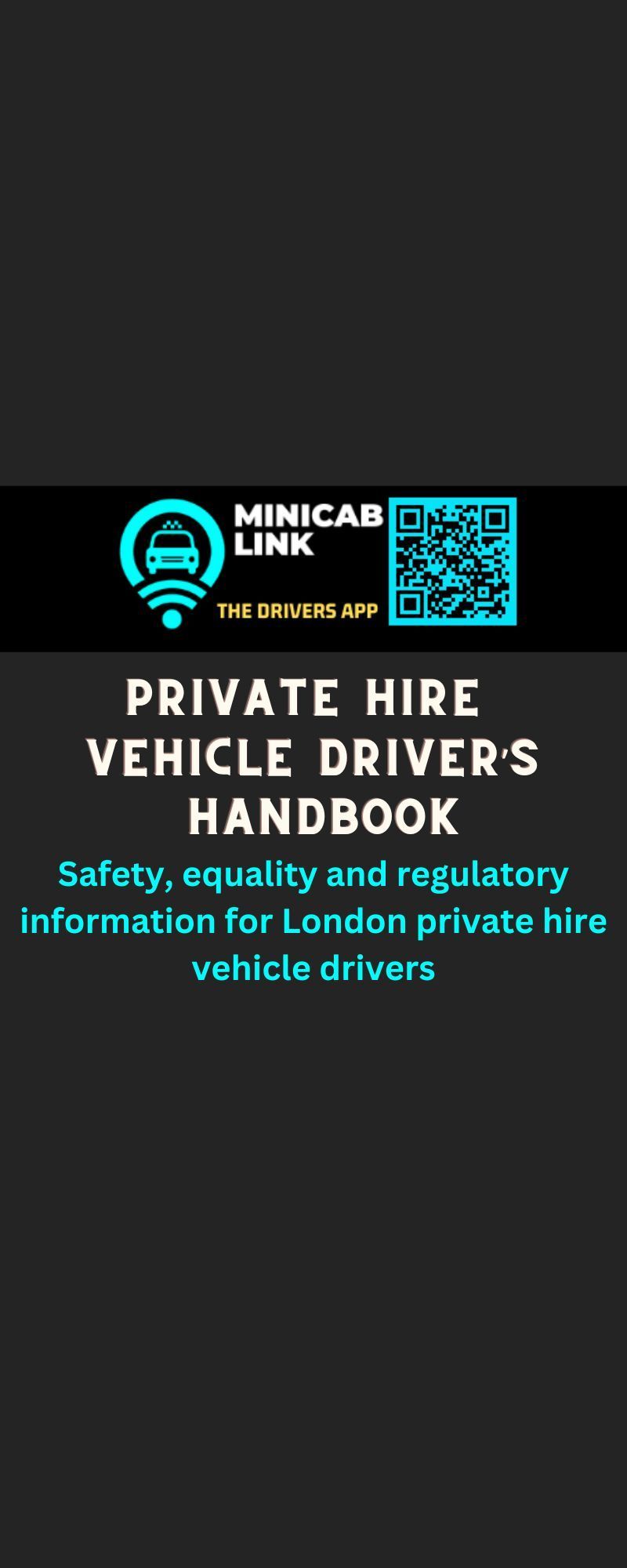 A screenshot of a private hire vehicle drivers handbook.