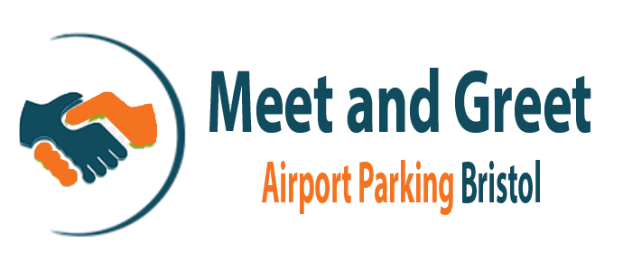 A logo for meet and greet airport parking bristol
