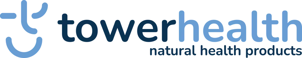 A logo for tower health natural health products