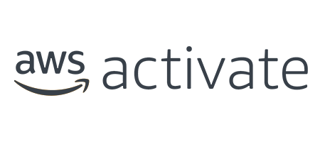 The aws activate logo has a smiling face on it.