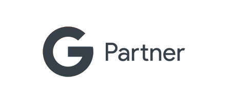 The g partner logo is on a white background.