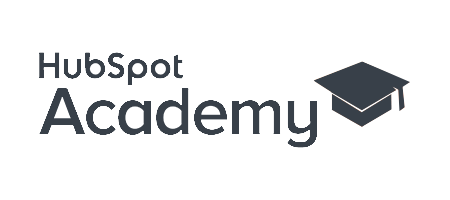 The logo for hubspot academy has a graduation cap on it.