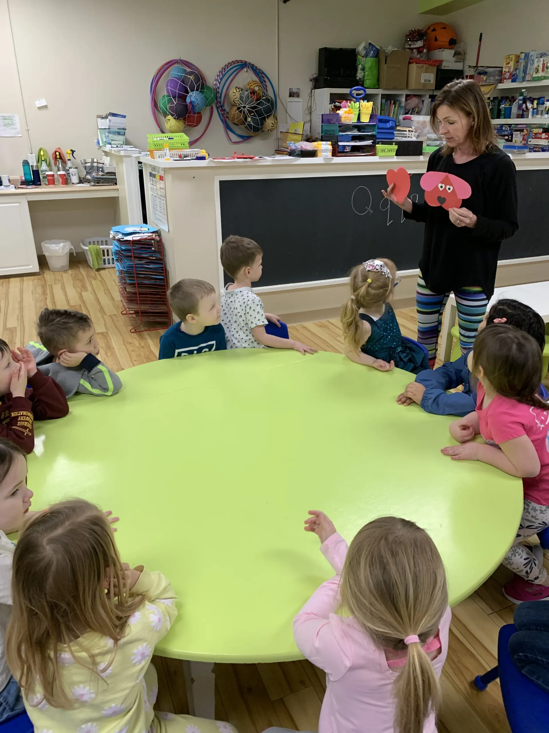 cochrane preschool children looking at their teacher