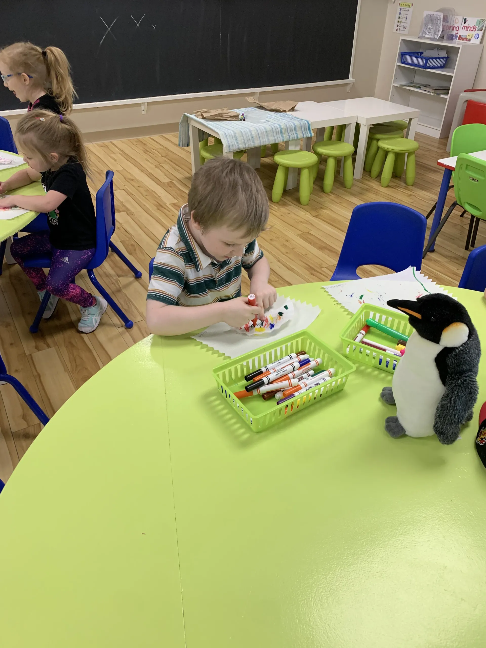 cochrane preschool child doing art