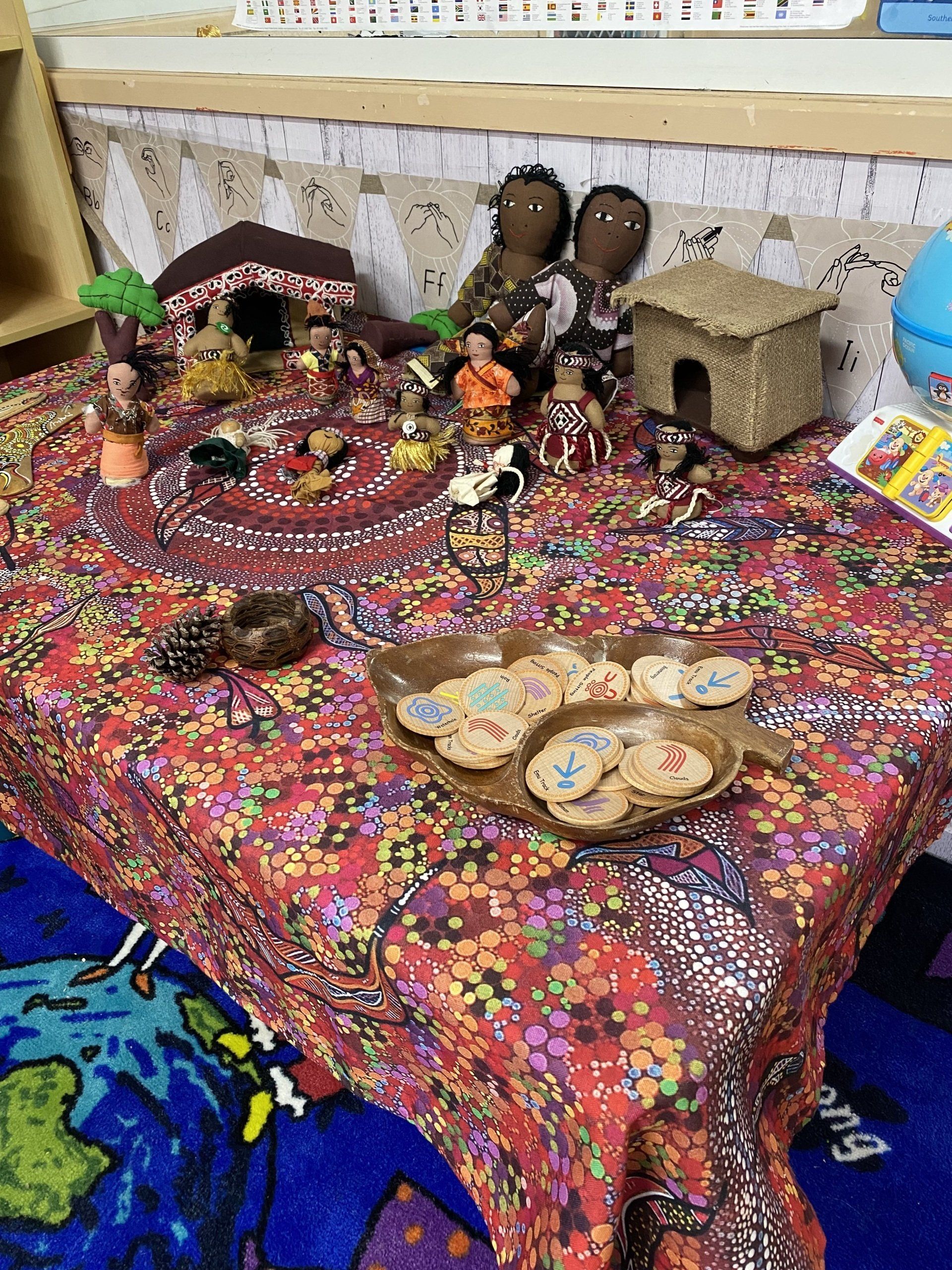 Doll Toys on the Table — Emu Park, QLD — Coastal Kids