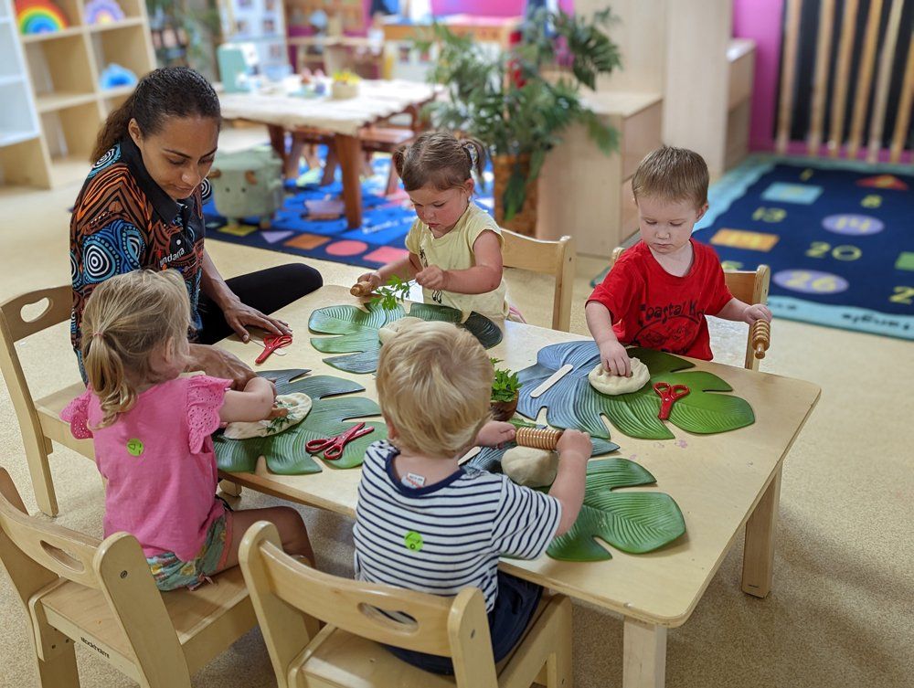 Toddlers Playing Clay — Emu Park, QLD — Coastal Kids