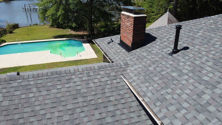 Colonial Slate Certainteed Landmark Pro Asphalt Shingle Roof in Sterling Point, Churchland installed by Stublen Roofing, the best rated roofing contractor and family business in the 757, Portsmouth.