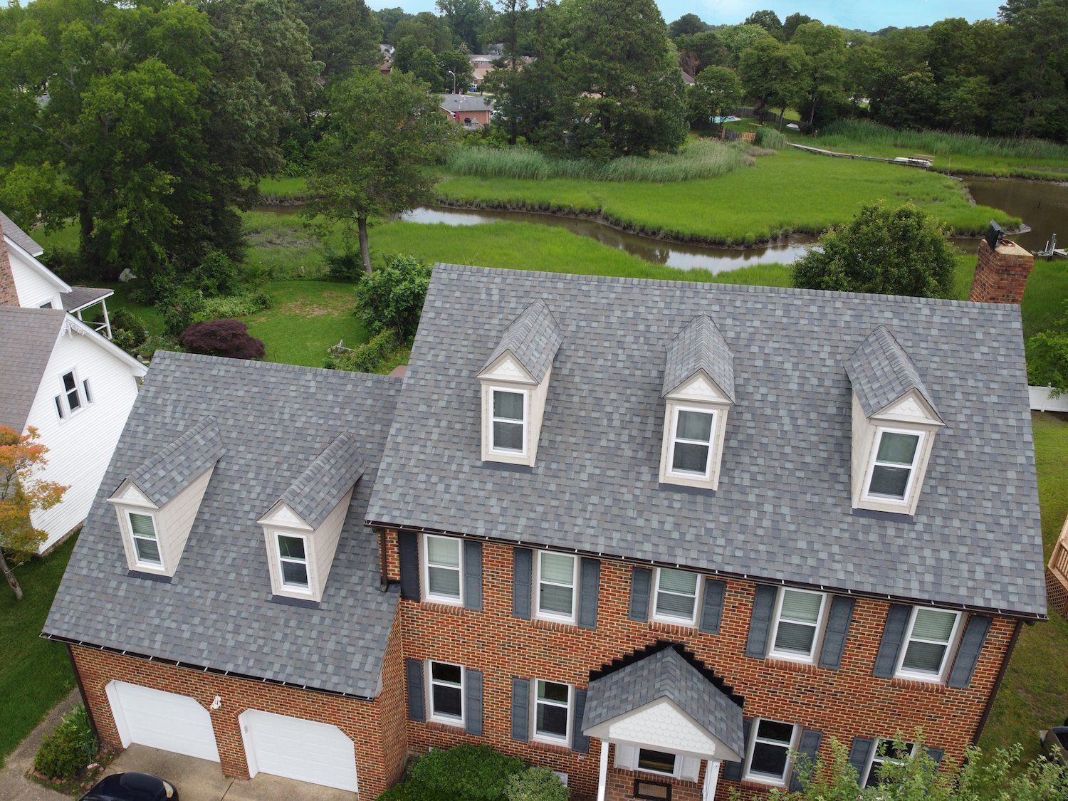 Georgetown Gray  Certainteed Landmark Pro Asphalt Shingle Roof in Point Elizabeth Chesapeake Virginia installed by Stublen Roofing, the best rated roofing company in the 757, Hampton Roads, Portsmouth and Chesapeake