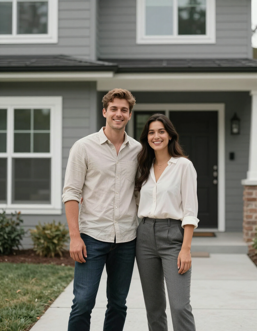 Couple meeting with a mortgage broker