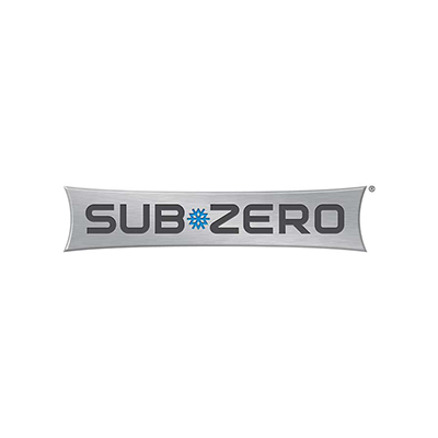 The sub zero logo is on a white background.