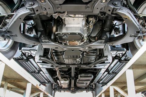 Alignment Discounts — Bottom View of Pickup Car in Lithonia, GA