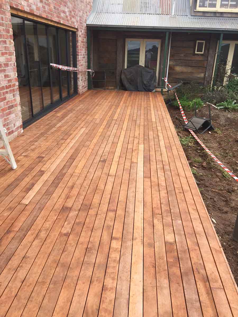 wooden deck before