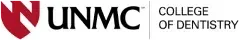UNMC College of Dentistry logo in red, black, and gray with shield icon