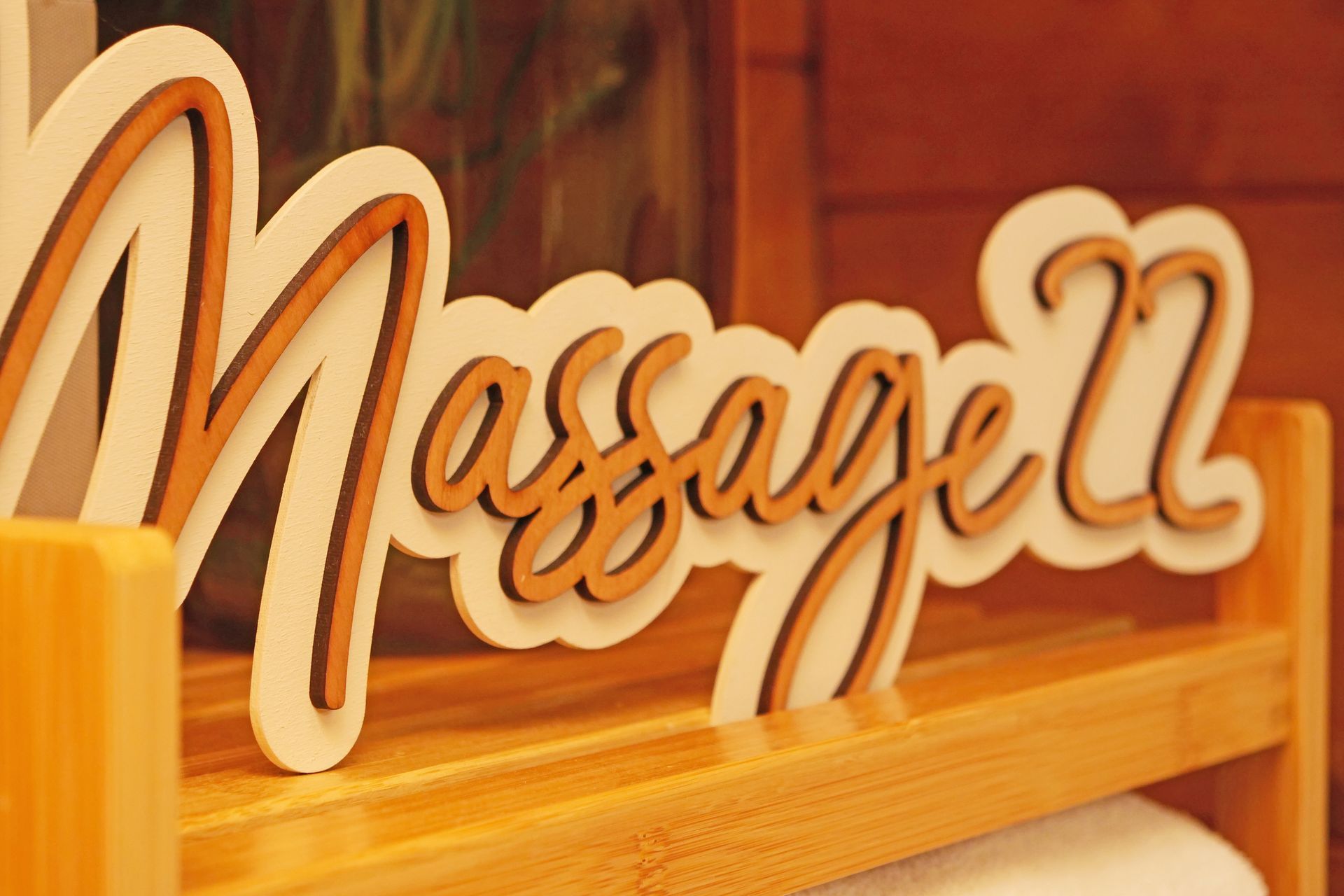 Wooden sign reading