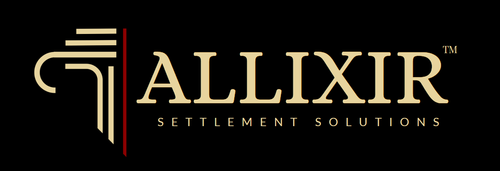 The allixir logo is on a black background