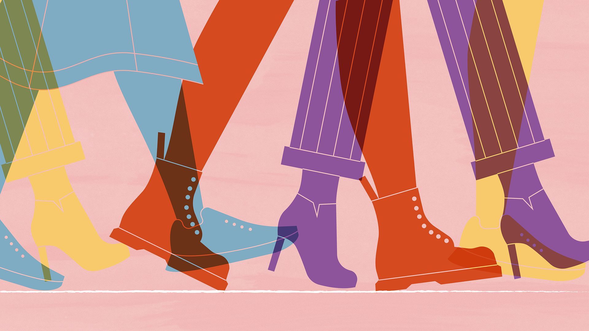 Intersyndicale des femmes du Quebec. Illustrations for a video about international women's right day
