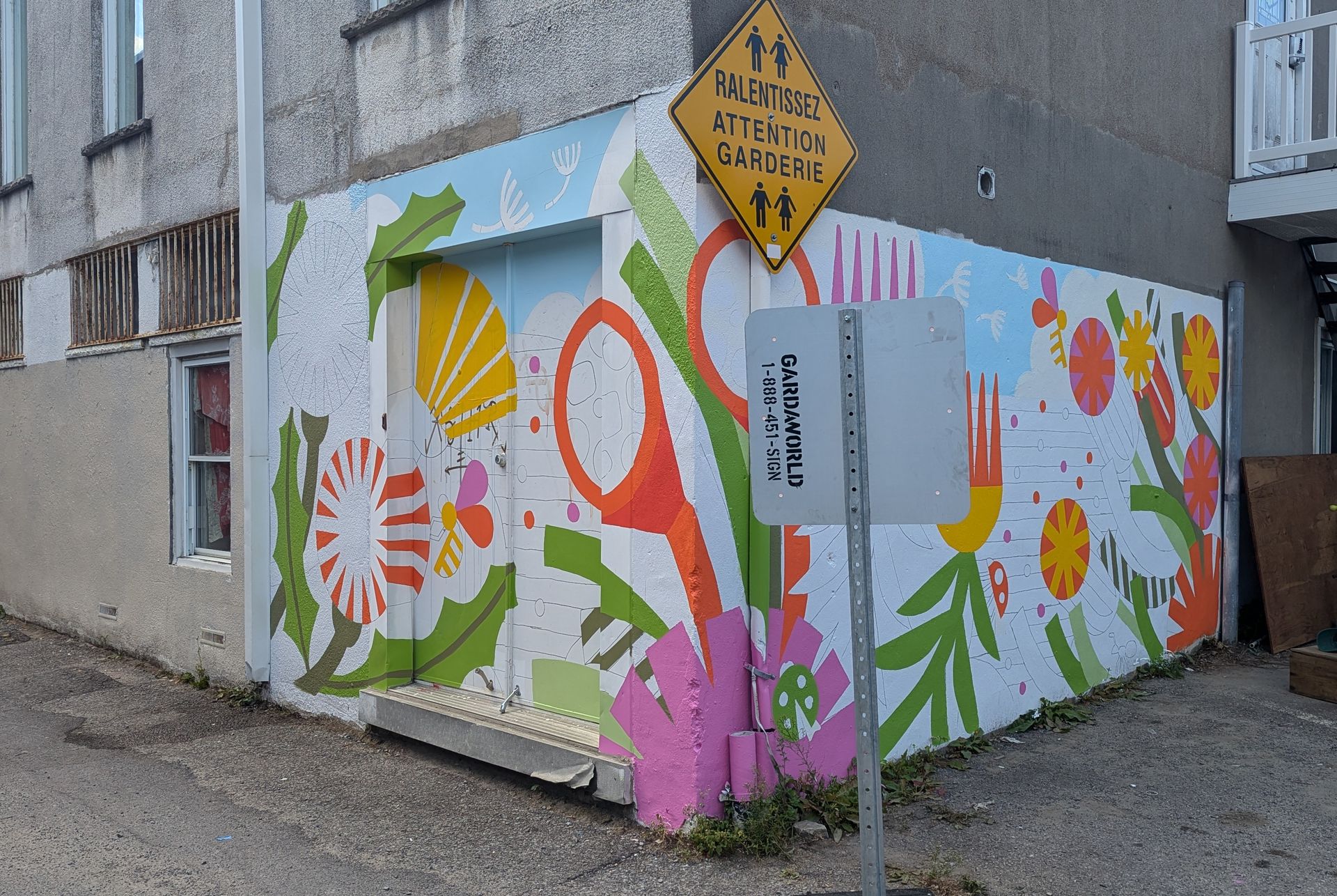 Palais des congres. Illustrations for a mural hallway