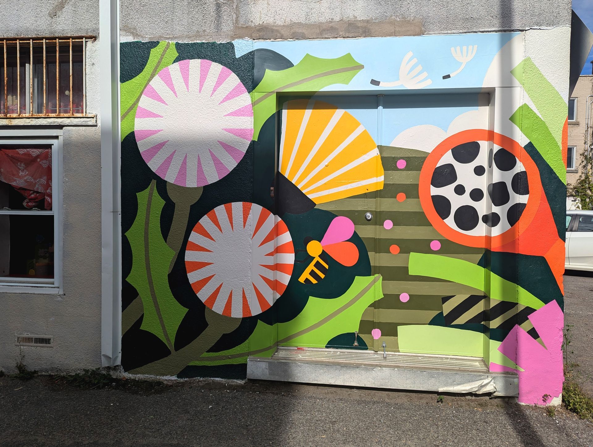 Palais des congres. Illustrations for a mural hallway