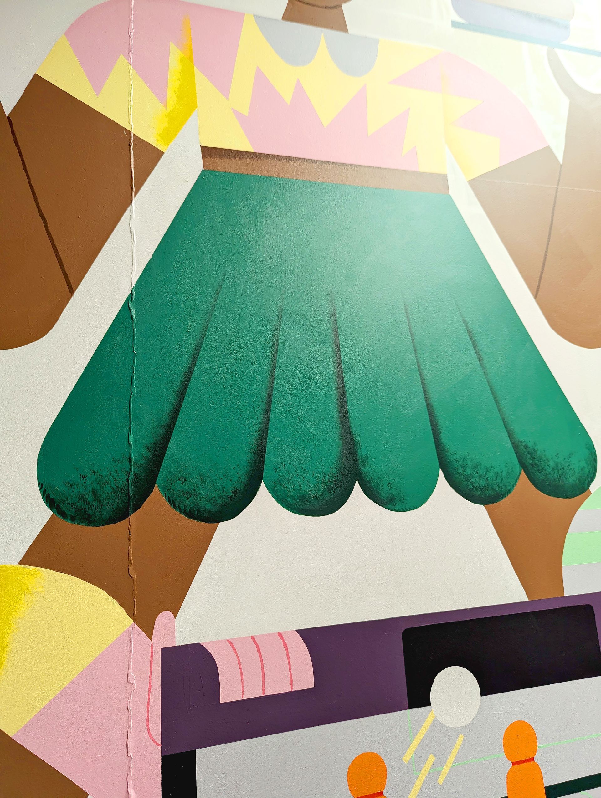 Palais des congres. Illustrations for a mural hallway
