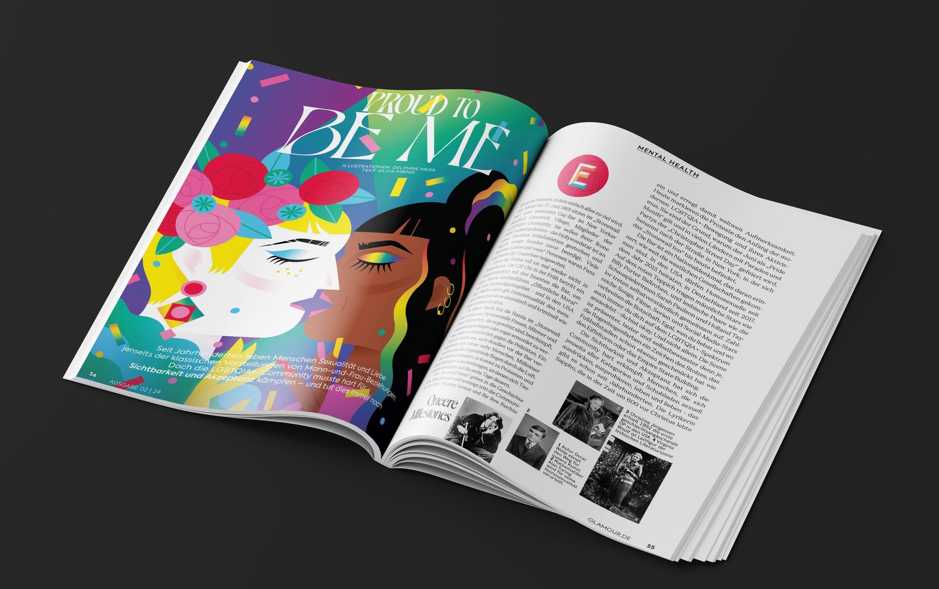 Glamour magazine Germany. The pride issue