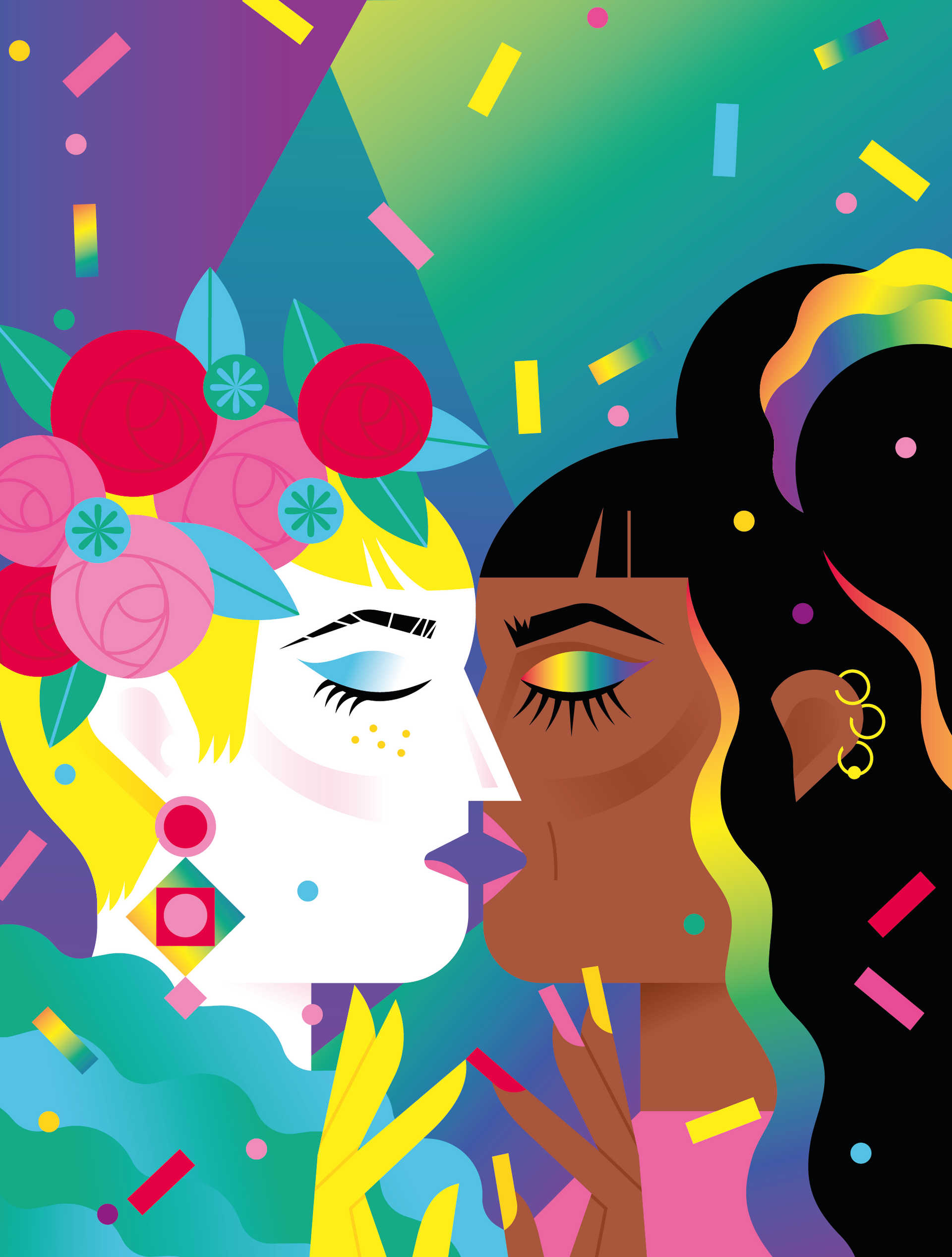 Glamour magazine Germany. Article about LGBTQ+