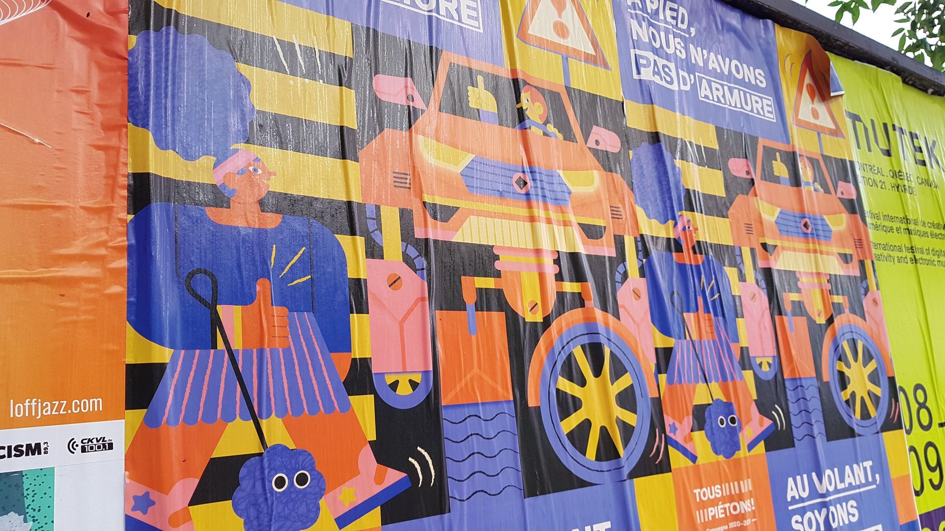 Pieton Quebec. Illustration for advertising campaign