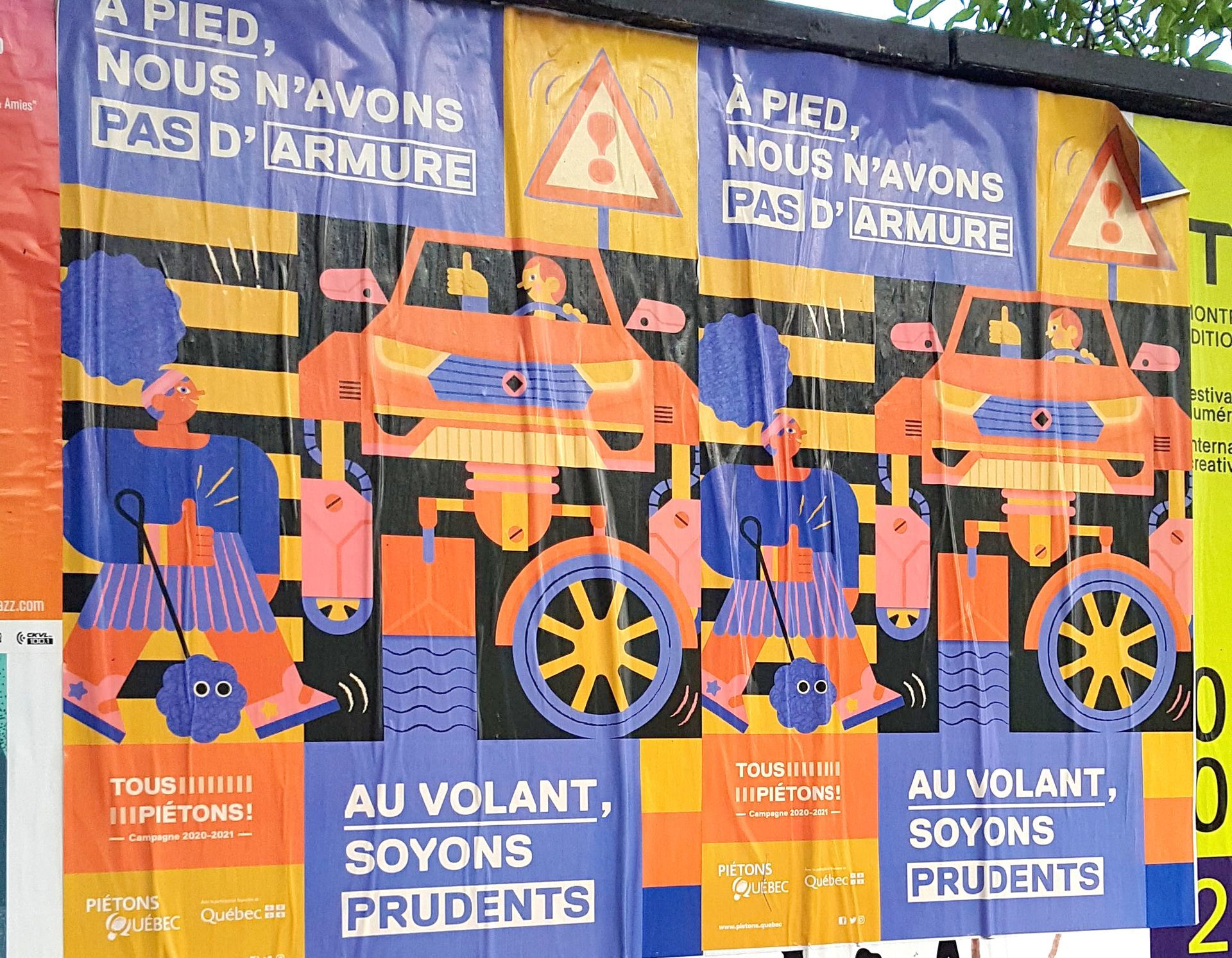 Pieton Quebec. Illustration for advertising campaign