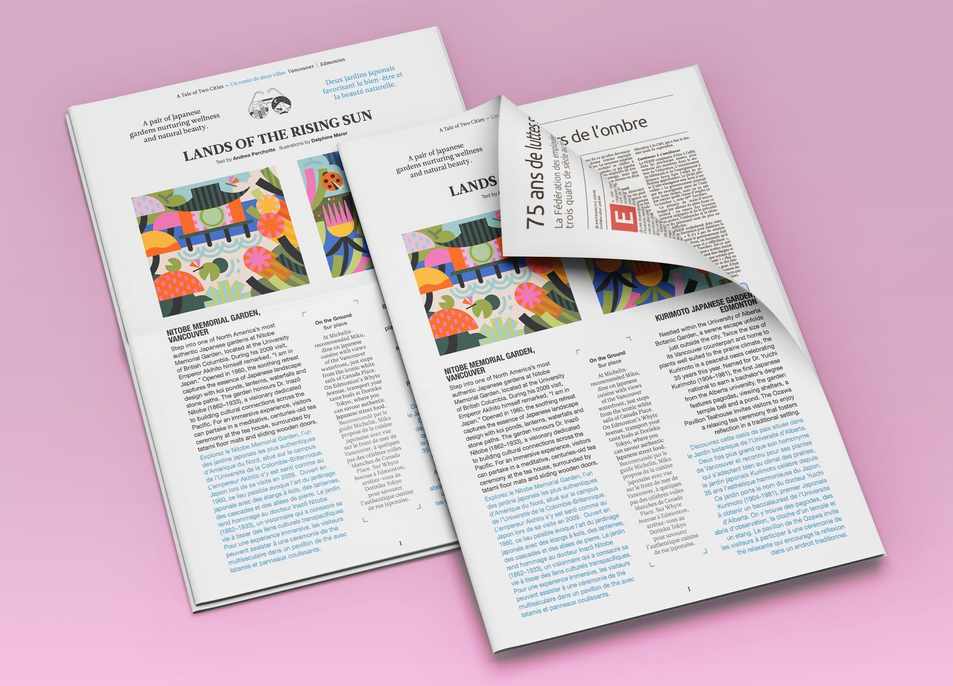 Quebec Science. Illustration for the magazine, article about screen and parenting