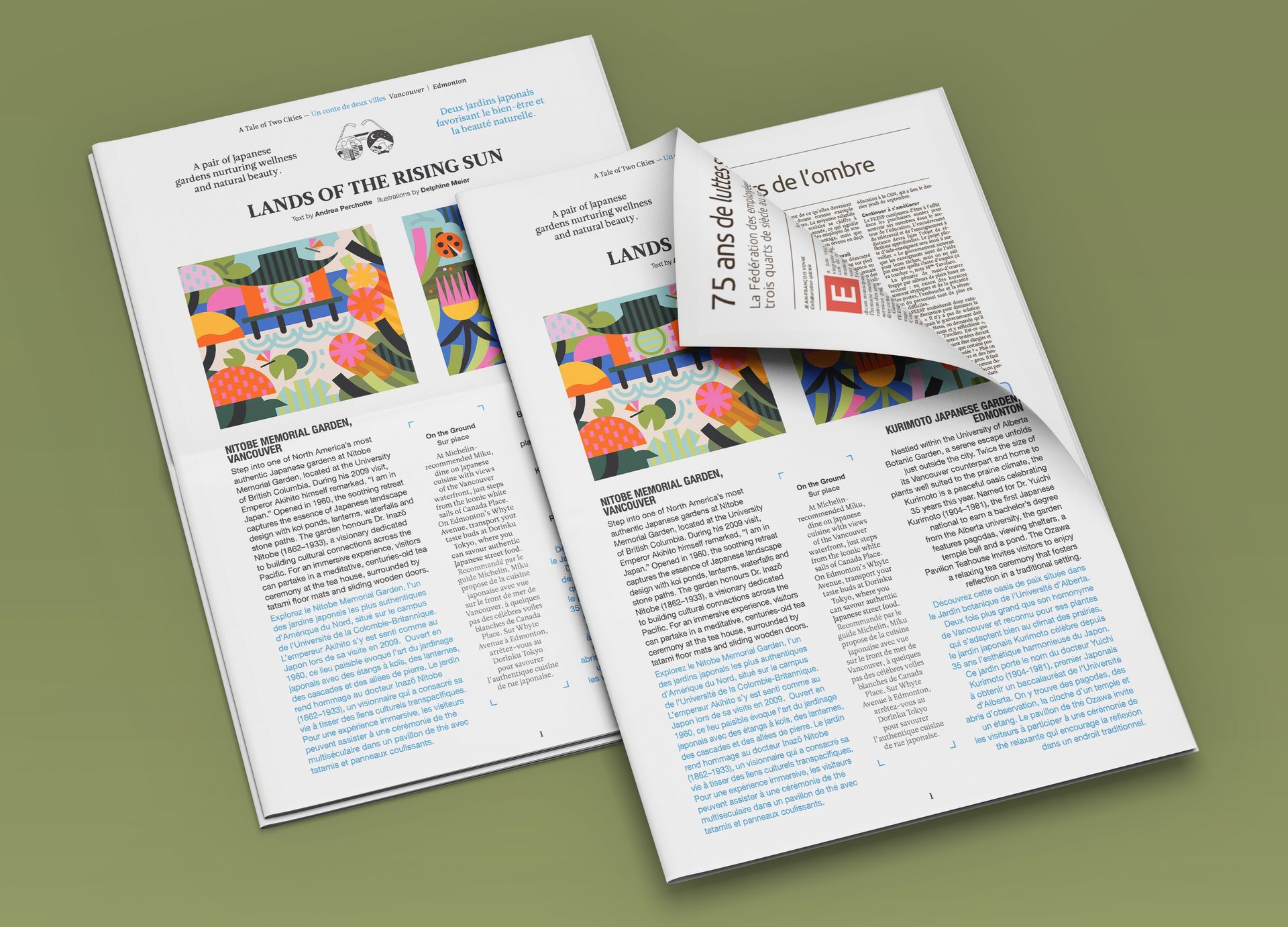 Quebec Science. Illustration for the magazine, article about screen and parenting