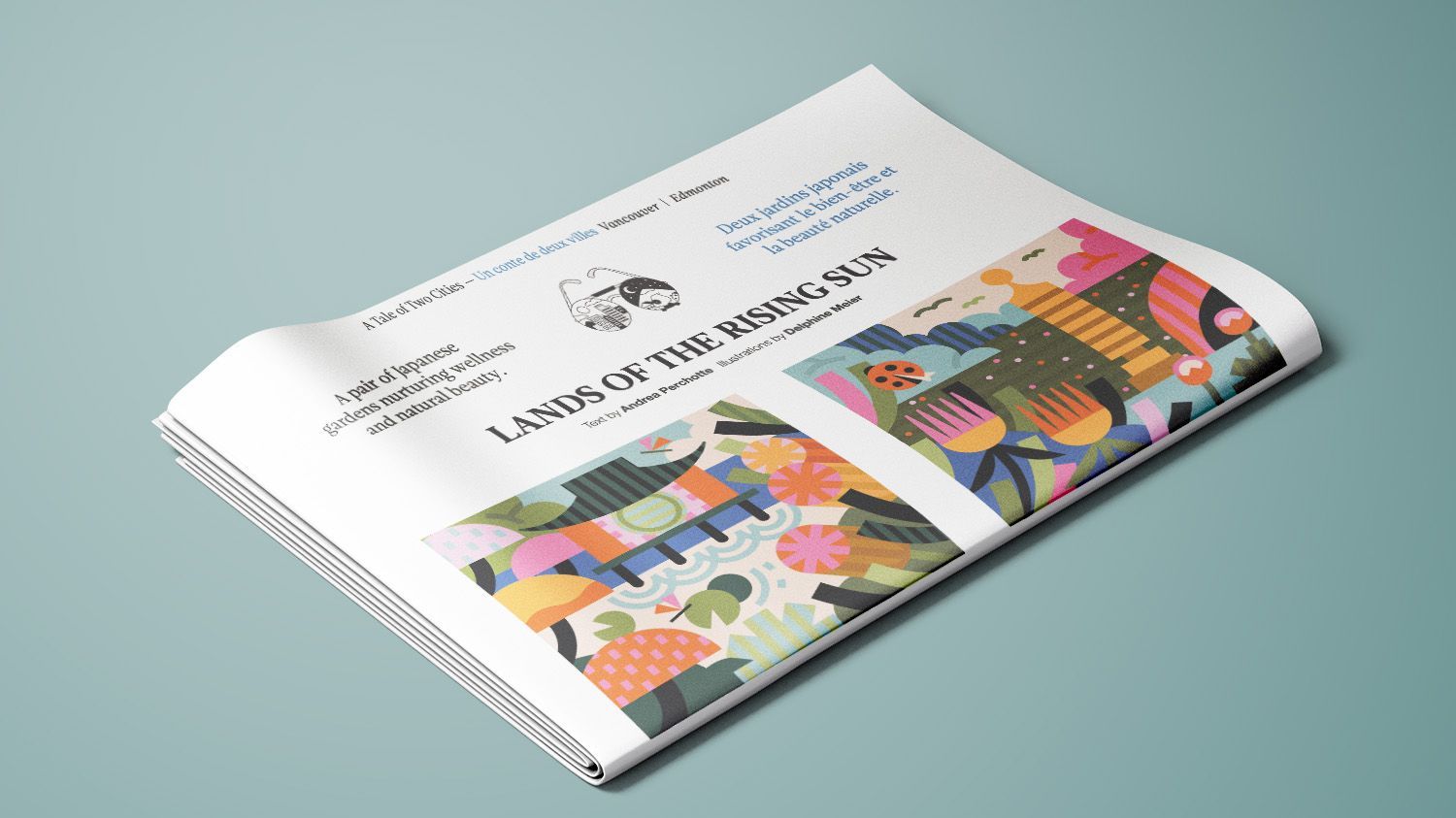 Quebec Science. Illustration for the magazine, article about screen and parenting