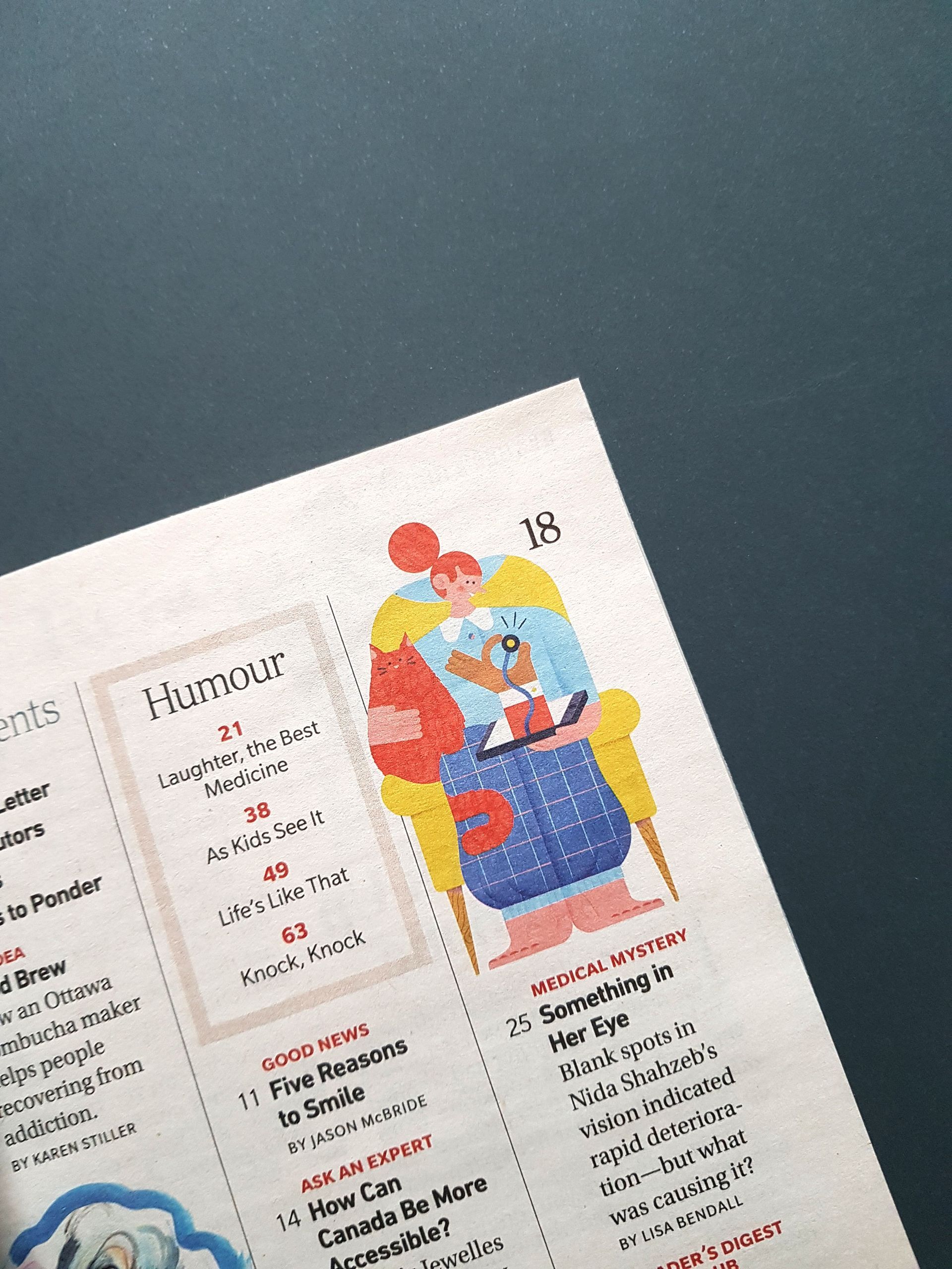 Reader's Digest. Illustration about doctor online appointment