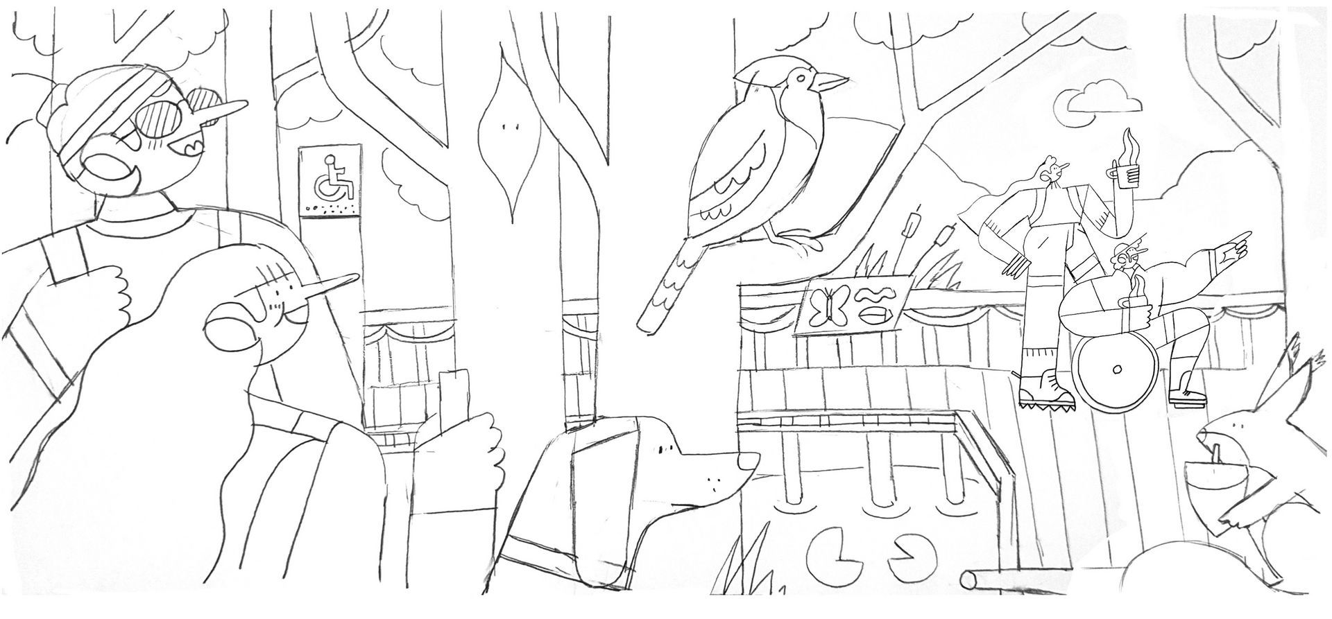 Transcanada trail. Illustration for web banner