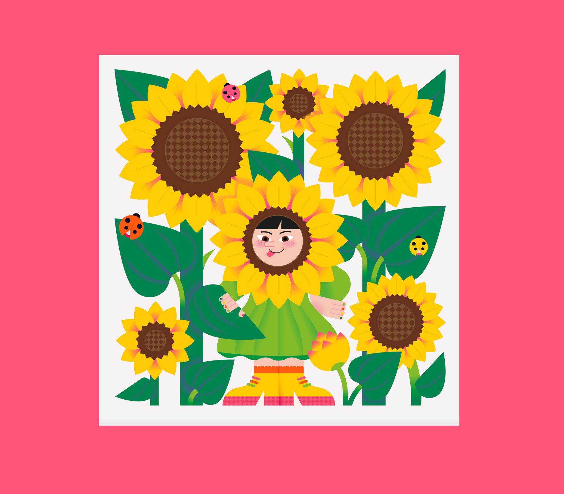 WOW. Illustration for sunflower seed packaging 