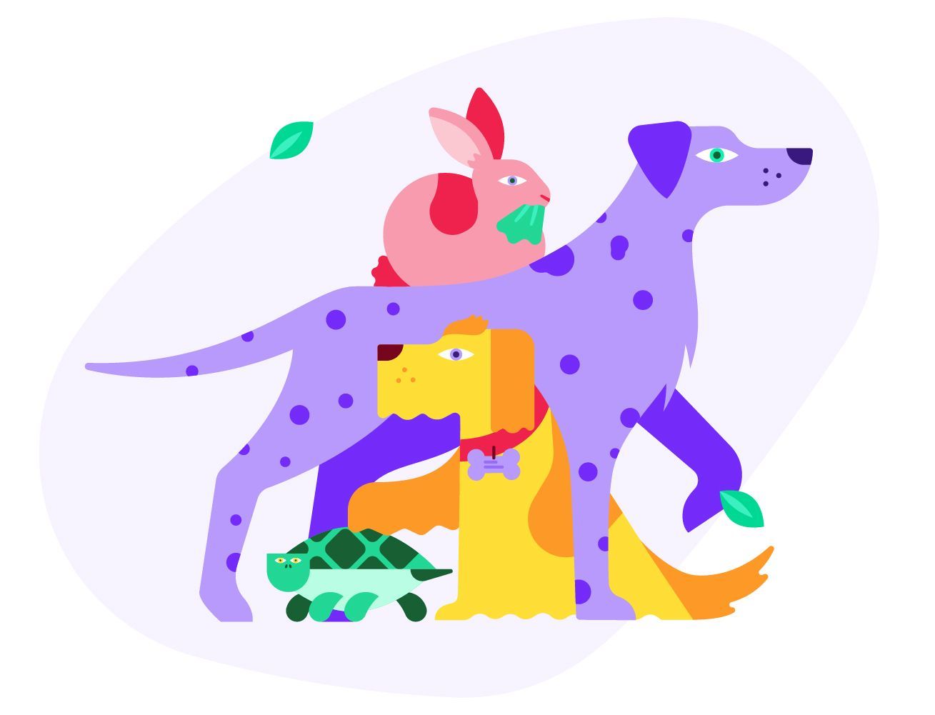 Wizoo. Brand illustrations for veterinary practice